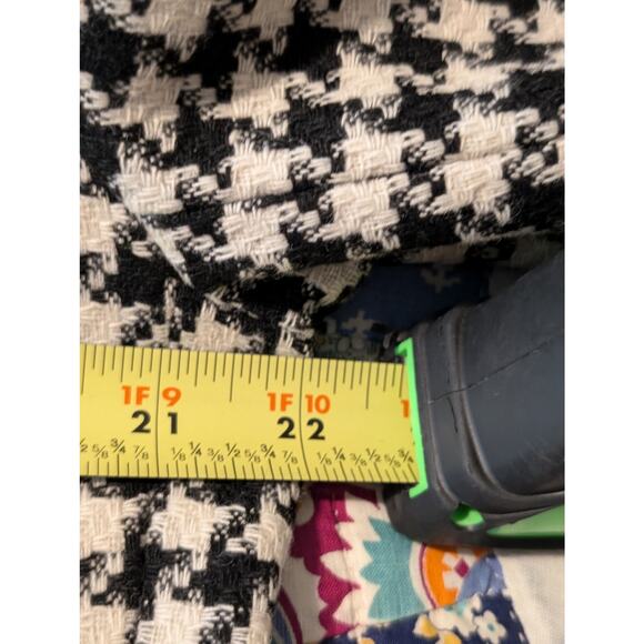 VTG August Max Woman Black/White Houndstooth Button Front Lined Jacket Sz 12W - Picture 8 of 11